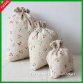2015 wholesale beautiful custom cotton drawstring bag with variou color